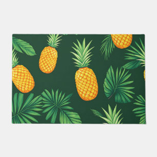 Tropical Pineapple Leaves Pattern Doormat