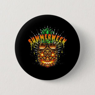 Tropical Pineapple Monster Halloween Classic 6 Cm Round Badge