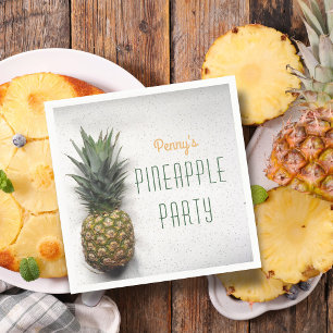 Tropical Pineapple Party Paper Napkins