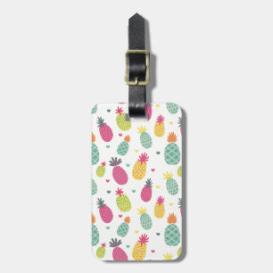 Tropical Pineapple Pattern Luggage Tag