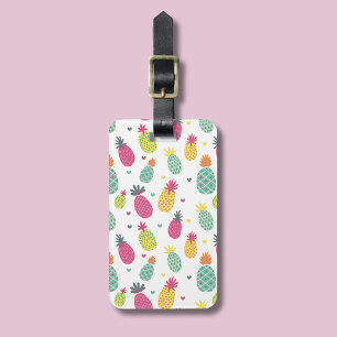 Tropical Pineapple Pattern Luggage Tag