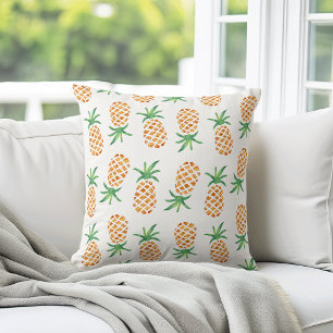 Tropical Pineapple Pattern Print Cushion