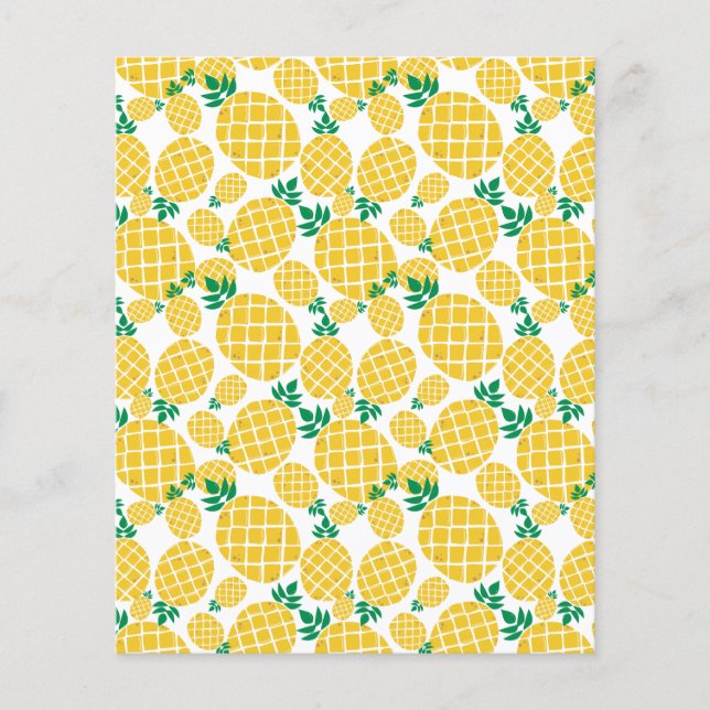 Tropical Pineapple Pattern Scrapbooking Paper (Front)