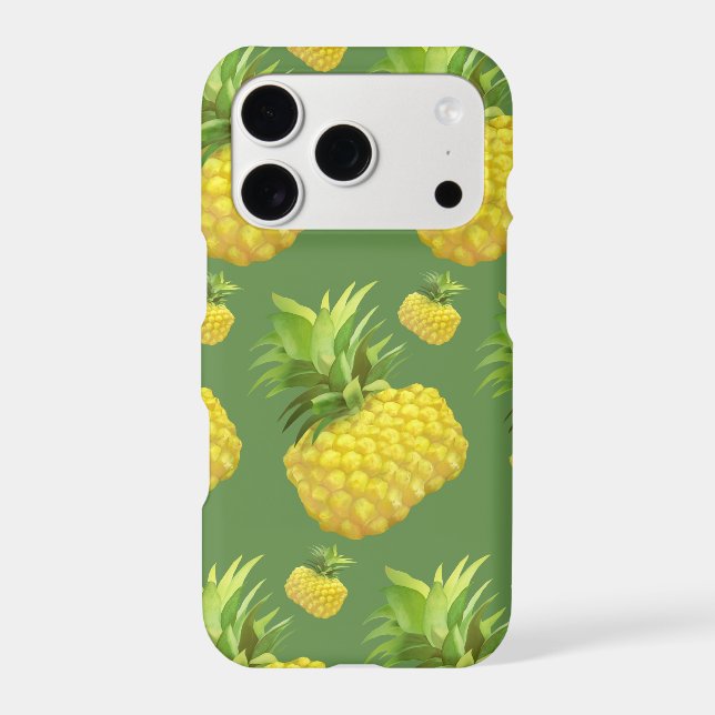 Tropical Pineapple Pattern: Summer Fruit Art (Back)
