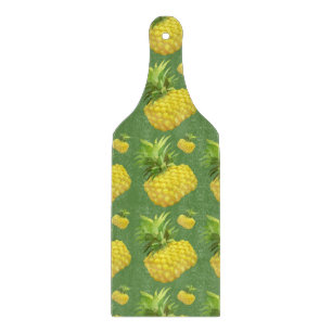 Tropical Pineapple Pattern: Summer Fruit Art Cutting Board