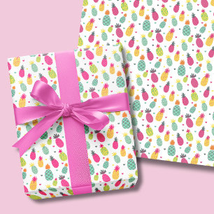 Tropical Pineapple pattern Wrapping Paper Sheet