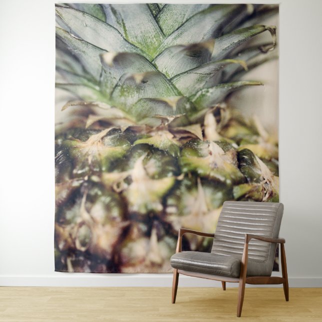 Tropical Pineapple Photography Backdrop Tapestry (In Situ)