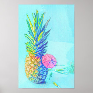 Tropical Pineapple Poster