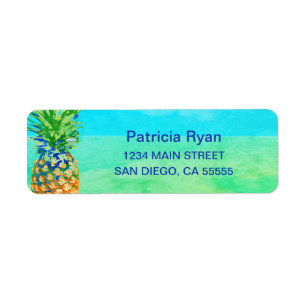 Tropical Pineapple Return Address