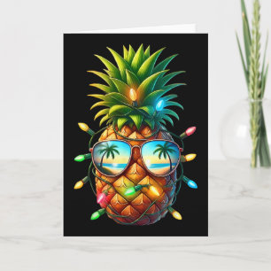 Tropical Pineapple Sungl Christmas Lights Xmas In Card