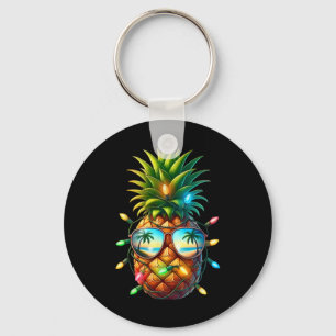 Tropical Pineapple Sungl Christmas Lights Xmas In Key Ring