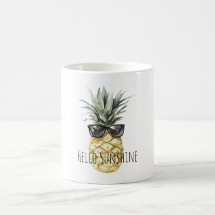 Tropical Pineapple Sunglasses Sunshine Coffee Mug