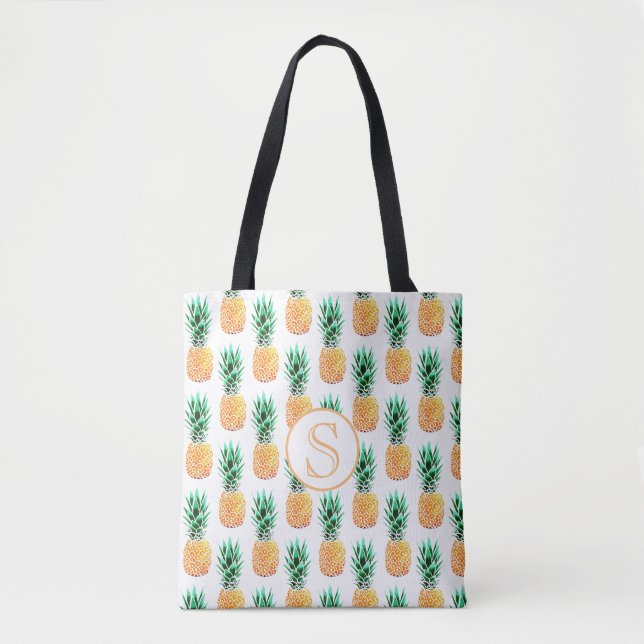 Tropical Pineapple Tote Bag (Front)