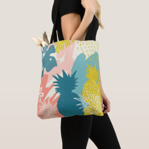 Tropical Pineapple Tote Bag