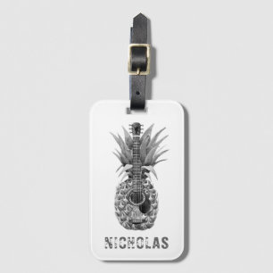 Tropical Pineapple Ukulele Luggage Tag