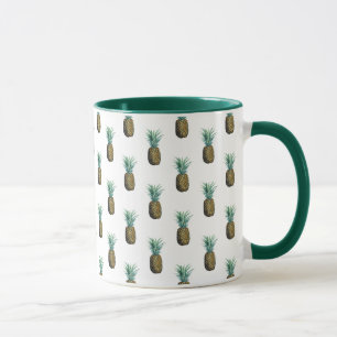 Tropical Pineapple Watercolor Mug