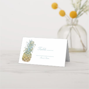 Tropical Pineapple Wedding Table Number Seating Place Card