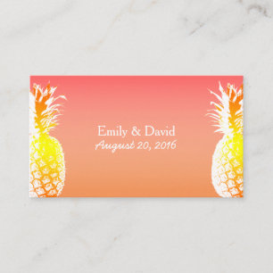 Tropical Pineapple Wedding Website Insert