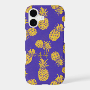 Tropical Pineapple with Name – Watercolor Style