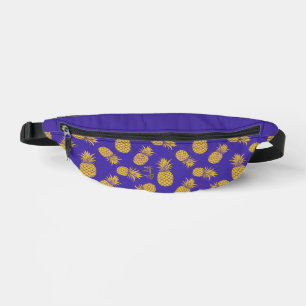 Tropical Pineapple with Name – Watercolor Style Bum Bags