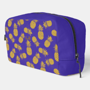 Tropical Pineapple with Name – Watercolor Style Dopp Kit
