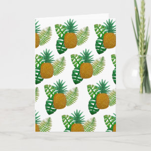 Tropical pineapples card