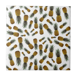 Tropical Pineapples Ceramic Tile