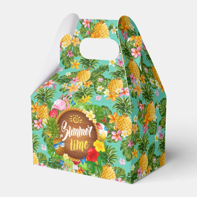 Tropical Pineapples Favour Box (Front Side)