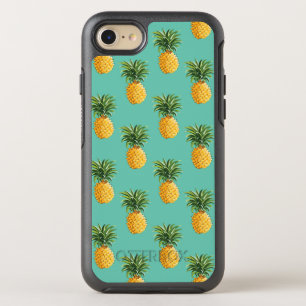 Tropical Pineapples On Teal OtterBox Symmetry iPhone 8/7 Case