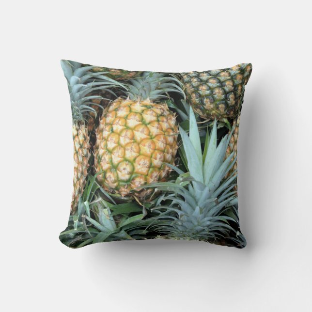 Tropical Pineapples Pillow (Front)