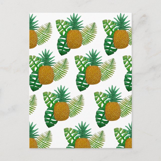 Tropical pineapples postcard (Front)