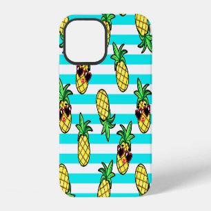 Tropical Pineapples: Retro Sunglasses Pattern. iPhone 12 Case