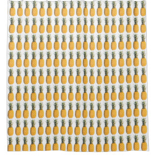 tropical pineapples shower curtain