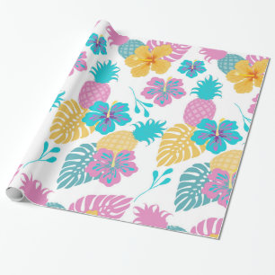 Tropical Pineapples Wrapping Paper
