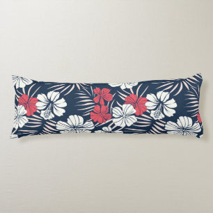Tropical Pink and Navy Floral Body Cushion