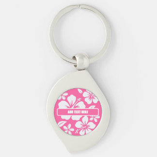 Tropical Pink Beach Flowers Key Ring