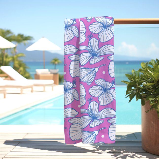 Tropical Pink Beach Towel (Creator Uploaded)