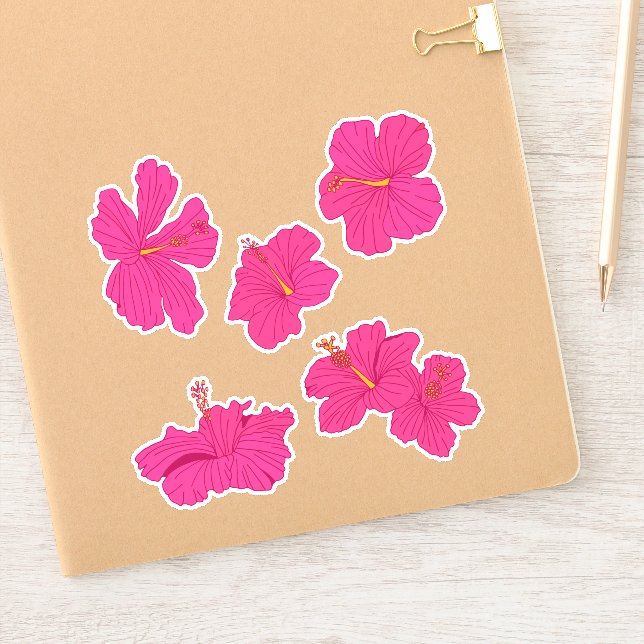 Tropical Pink Caribbean Hibiscus Flowers Pack (Notebook)