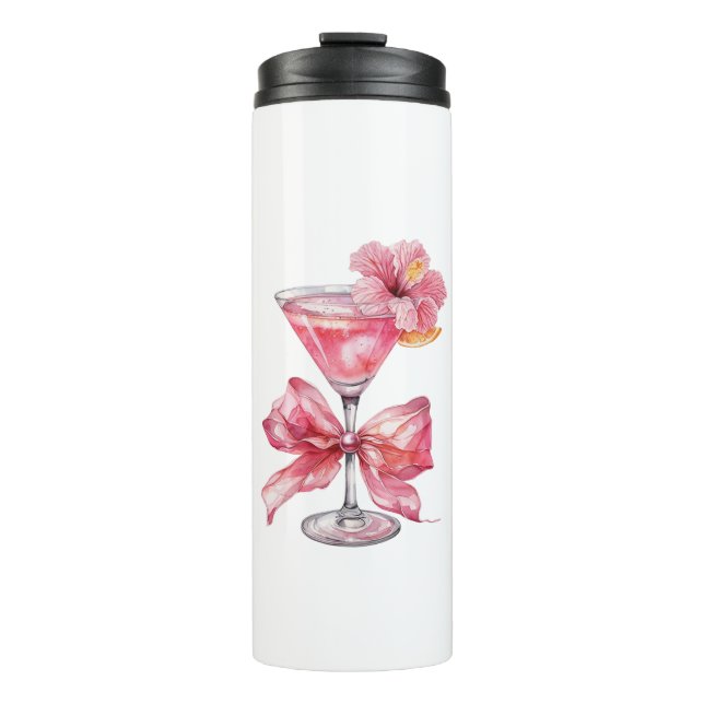 Tropical Pink Cocktail Thermal Tumbler (Front)