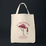 Tropical Pink Flamingo 50th Birthday Novelty Swag Tote Bag<br><div class="desc">Cute personalised 50th birthday party flamingo gag tote bag. Add your name and message by clicking on the "Personalise" button to create a unique party swag for your celebration. Makes a perfect keepsake for guests to remember this special milestone.</div>