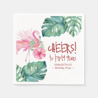 Tropical Pink Flamingo 50th Birthday Theme