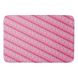 Tropical Pink Flamingo Bath Mat Home Decor