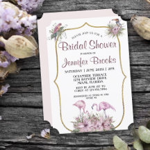Tropical Pink Flamingo Bridal Shower