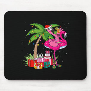 Tropical Pink Flamingo Christmas In July Summer Pa Mouse Mat