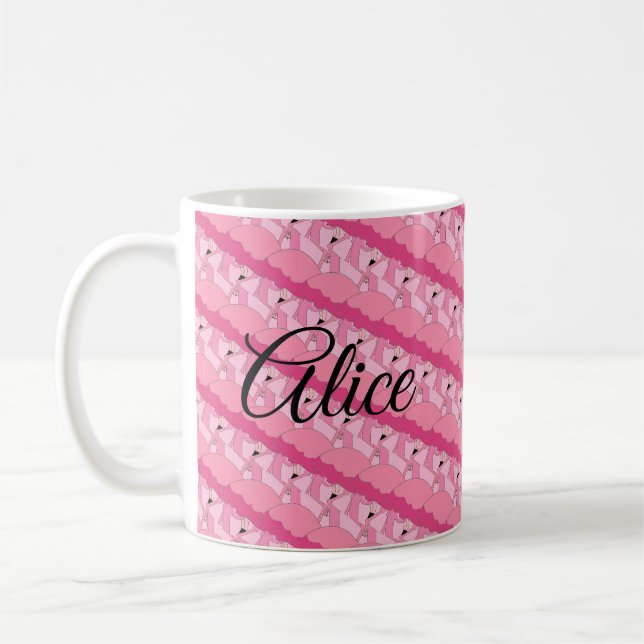 Tropical Pink Flamingo Coffee Mug (Left)