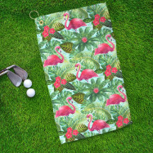 Tropical Pink Flamingo Floral Girly Pattern