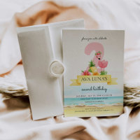 Tropical Pink Flamingo Girl 2nd Birthday