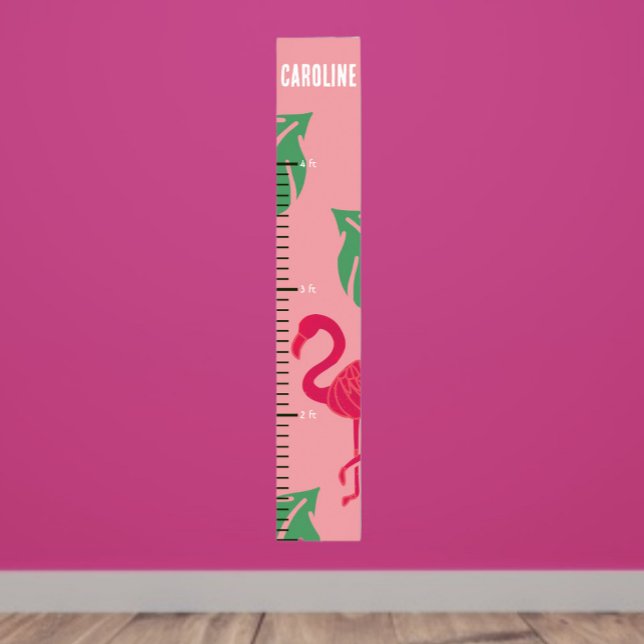 Tropical Pink Flamingo Girls Growth Chart (Creator Uploaded)