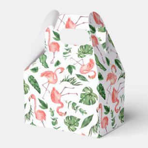 Tropical Pink Flamingo Pattern v2 Favour Box