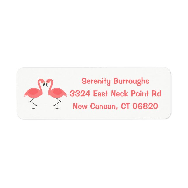 Tropical Pink Flamingos Love - Wedding Beach Luau (Front)